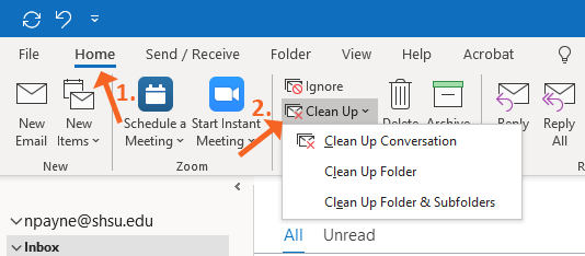 outlook for mac conversation cleanup
